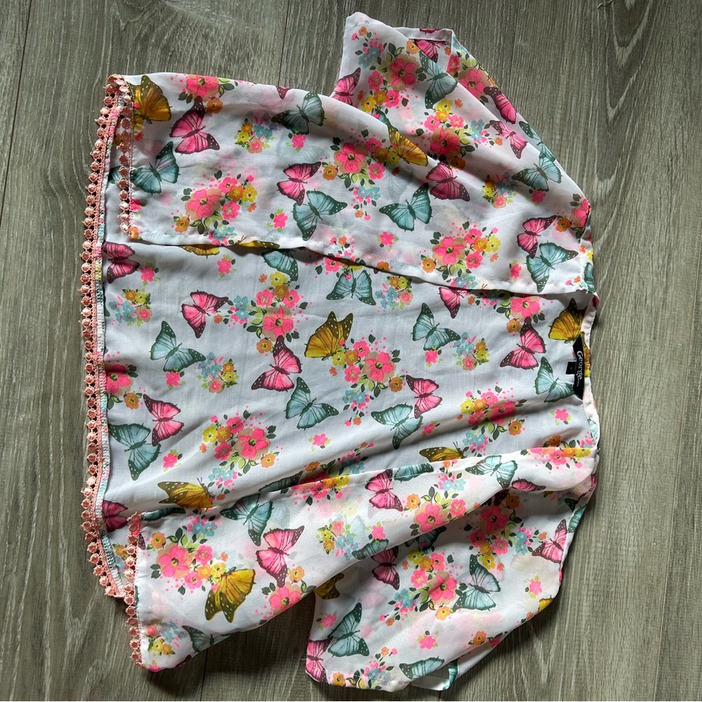 Floral and Butterfly Kimono 4T